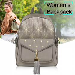 Ladies Backpack Soft Casual Rivet Female Shoulder Bag, ZX3622